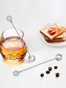 4/1pc Stainless Steel Honey Dipper Sticks,Beverage And Juice Mixing Stick And Honey Spoon Dippers Stir Sticks Mixing Spoon For Honey Melted Chocolate Albumen - View 3