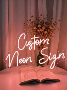 Custom Neon Sign, Neon Signs, Personalized Gifts, Home Decor, Wedding Neon Signs, LED Neon Light, Custom Sign, Wall Decor, Gift For Her, Custom Led Neon Sign Room Backdrop Decor, Personalised Gifts, USB Power, Romantic Home Decor - 彩色 - 查看 2
