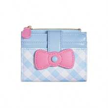 2026 New Arrival Cute Bow Decor Wallet Women Short Slim 2-In-1 Card Holder & Coin Purse Fresh Style For Women Wallet Mini Wallet Purse Wallet Small Wallet Cute Wallet Cute Things Money Wallet Travel Essential Summer Checkered - Multicolor - View 14