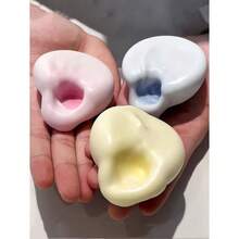 1/2pcs Super Fun Stress Relief Mochi Squishies, Ultra Soft & Thin Ice Cream Mochi Squeeze Toys, Anxiety Relief, Mood Healing, Squishy Squeeze Toys With Color Changing, Stress Relief Cube With Random Color Gift Bag - Multicolor - View 2