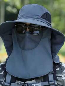 1顶男士夏季遮阳帽，户外钓鱼遮阳帽，带紫外线防护，5种佩戴方式 - 漁夫帽 - 查看 1