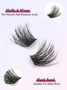 156 Pcs 13 Rows D Curl Lash Clusters 10-16mm, Mixed Style 3D Volume Individual False Eyelashes, Soft Thick DIY At Home Lash Extensions, Reusable Cluster Lashes For Daily Makeup, Date, Party, Travel & Gift - D - 查看 5
