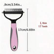 Pet Fur Cutter, Dog Grooming Shedding Tool, Double-Sided Pet Brush, Pet Supplies - Multicolor - View 11