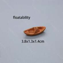 Mini Realistic Floating Boat Model Ornament, Can Be Used In Water, Micro Landscape, Fish Tank, Bonsai Decor, DIY Accessory - Multicolor - View 6