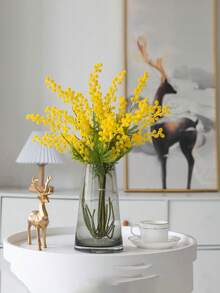 1pc High Quality Artificial Mimosa (Mimosa/Wattle), 19.69 Inches Long Spring Artificial Yellow Fuzzy Flower With Long Stem, Suitable For Vase Decor, Wedding Decoration, Home Decor And Various Occasions - Multicolor - View 8