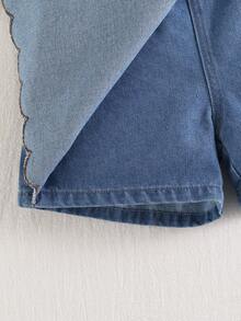 2026 Neues Mädchen 2-teiliges Jeans-Set, minimalistisches Design, angenehm weiches Material, vielseitiger Lässig-Stil, geeignet für Ausflüge und den täglichen Gebrauch - Verschiedenfarbig - Übersicht 8