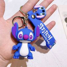 1 chiếc móc khóa Lilo & Stitch dễ thương mới, móc khóa hoạt hình anime, trang trí ba lô, trang trí điện thoại, phụ kiện mặt dây chuyền, móc khóa thời trang, lưu trữ và sắp xếp, trang trí móc chìa khóa - A - Xem 7