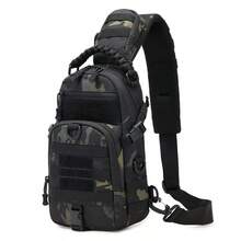 Luya Bag, Camouflage Outdoor Chest Bag, Men's And Women's Multi-Functional Single Shoulder Diagonal Cross Bag, Running Bag, Tactical Equipment, Waterproof Sports Mountaineering Travel Backpack, Hiking, Running, Traveling, Birthdays, New Gifts For Friends And Family - Màu CP - Xem 11