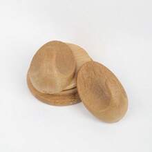 Oval Plastic Wood Grain Effect Adhesive Hooks, Waterproof And Oil-Resistant Plastic Wood Hooks, No Drilling Or Nails Required - Brown - View 5