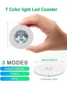 10pcs LED Coasters Lights, LED Sticker Lights, LED Bottle Lights, Cup Holder Lights, 7-Color RGB LED Bottle Lights, Suitable For Wine Bottles, Applicable For Nightclub, Club, Wedding, Bar, Party, Christmas, Halloween Decoration - Multicolor - View 8