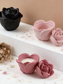 1 Bộ Khuôn silicon hình lọ hoa hồng, có nắp đậy, dùng để làm hộp trang sức, giá nến, đồ trang trí nhà cửa, khuôn nhựa epoxy, thạch cao, xi măng. - trắng - Xem 8