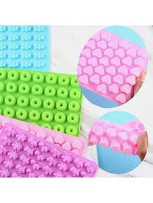 1pc Silicone Mold DIY, Silicone Candy Mold With Dropper, Dinosaur, Donut, Small Heart, Cute Bear Shapes, Silicone Mold For Animal Chocolate Gummy Candy - View 6