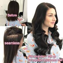 Thick Nano Ring Loop 100% Human Remy Hair Pre Bonded Keratin Fusion Tip Micro Bead Hair Extensions 1g/Strand 50g/Set Straight Pelucas De Cabello Humano 14"16"18"20"22"24" Black/Brown/Blonde Balayage Highlight 35cm 40cm 45cm 50cm 55cm 60cm - #24 Natural Blonde - 查看 11