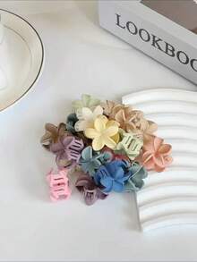 30个/套彩色雏菊发夹，迷你优雅马尾发爪，发爪，公主风发饰（颜色随机）时尚发爪夹，优雅发夹 - 彩色 - 查看 2