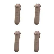 4pcs Cute Cat Paw Silicone Door Handle Covers - Soft Anti-Scratch Protective Sleeves, Tool-Free Installation, Suitable For Bedroom Bathroom Office Anti-Static Handles, Anti-Collision Buffer Pads, Indoor Non-Slip Protective Covers - Multicolor - View 20