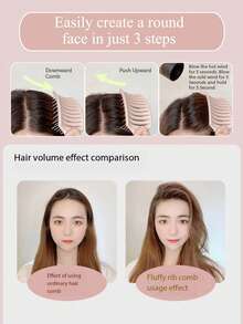 3/2/1pc A Special High-Crown Hairbrush Designed For Braiding Long Hair With Hollowed-Out Sections. It Is An Amazing Hair Styling Tool That Creates A Fluffy Hairstyle. The Brush Features Hollowed-Out Large Curved Sections. Hair Tool Kit - Multicolor - View 4