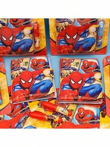 2pcs/Set Spider Man Themed Stationery Set, Notebook+Ballpoint Pen Combination, School Season Gift, Boy's Birthday Party Souvenir, New Year's Gift, Valentine's Day Gift, Easter Gift - Multicolor - View 2