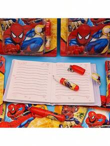 2pcs/Set Spider Man Themed Stationery Set, Notebook+Ballpoint Pen Combination, School Season Gift, Boy's Birthday Party Souvenir, New Year's Gift, Valentine's Day Gift, Easter Gift - Multicolor - View 8
