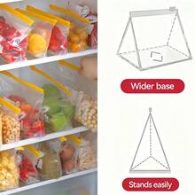 60pcs/50Pcs/45Pcs/25Pcs/15Pcs Assorted Sizes Ziplock Food Storage Bags In Dispenser Box, Leakproof Reusable Seal Bags With Cute Cartoon Prints, Easy-Tear Clear Plastic Food Bags For Snacks Fruits Vegetables Meal Prep Travel Organization - 黃色 - 查看 4