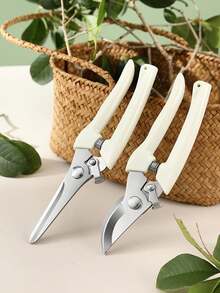 Pruning Shears, Full Set Of Gardening Scissors, Curved Head Fruit Picking Shears, Spring-Loaded Manual Tool Clippers - A - View 1