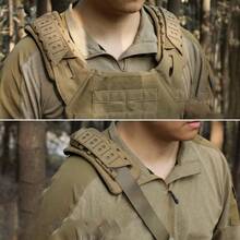 Det nya axelremsskyddet med mjukt nät är utformat för att minska axelbördan. Axeldynan gör att du kan slappna av och vara mjukare under vandring, uppgifter eller andra långvariga viktbärande aktiviteter. - militärgrön - Visa 5