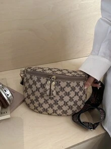 Retro Minimalist High-Quality Handbag, Fashion Casual Versatile Elegant Shoulder/Crossbody Bag For Women & Kids - Khaki - View 2