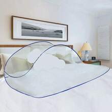 Mosquiteras plegables sin instalación para parejas, prevención de mosquitos para dormir en verano, 1. RBK2 - azul - Ver 1