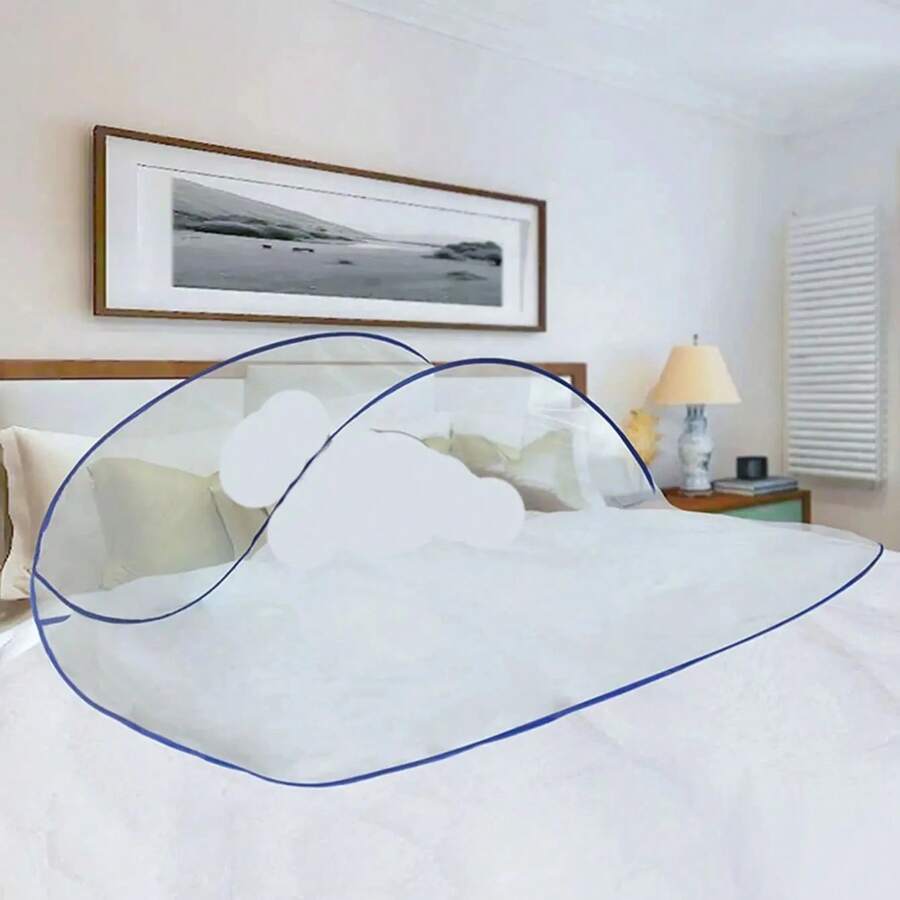 Mosquiteras plegables sin instalación para parejas, prevención de mosquitos para dormir en verano, 1. RBK2 - azul - Ver 1