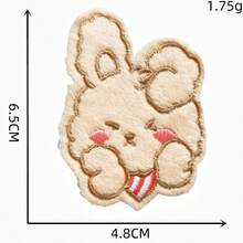 Rabbit Self-Adhesive No-Sew Patch, Fashion Decorative Fabric Sticker For Clothes, Down Jackets, Backpacks, Embroidered Hole Repair - As Photo - View 5