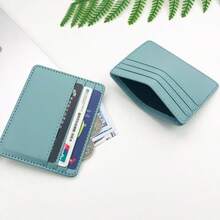 Cartera con portacards expandible con protección RFID para hombres, con gran capacidad y múltiples ranuras para tarjetas. Portacards de piel de PU ultradelgado y antidesmagnetización para mujeres. - Multicolor - Ver 3