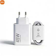 Xiaomi Original 45W Ultra-Fast Charging Kit, Global Version, EU Standard Plug Type A Wall Charger + 1 Meter Type-C Data Cable, Portable Intelligent Quick Charging, White - White - View 1