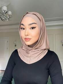 1 chiếc khăn trùm đầu nữ màu trơn kiểu Balaclava, khăn giữ ấm cổ, băng đô co giãn, thoáng khí, thoải mái, co giãn, vành rộng, thấm hút mồ hôi, đa chức năng, khăn thể thao thời trang tối giản, mũ trùm đầu và băng đô đi kèm, thích hợp cho bãi biển, kỳ nghỉ. - Nhiều màu - Xem 17