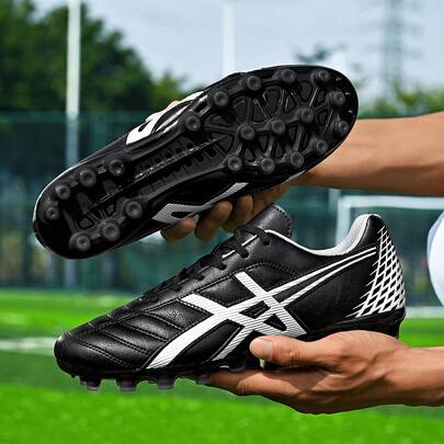 Men's Football/Soccer Shoes, Lace-Up Professional Lightweight Soccer Shoes, Men's Sports Shoes Suitable For Football Training
