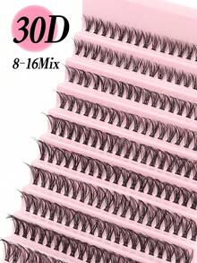 10 Pairs 30D Eyelashes, European And American Cat Eye Style, Segmented False Eyelashes! 200 Clusters Large Capacity, D-Curl 3D Curled And Lifted, 8-16mm Multi-Length Freely Matched, Easy To Create Profound Biracial Eye Makeup. Beginner-Friendly, No Skill Required, One-Step Application, DIY Segmented Design, Greatly Saves Makeup Time, Suitable For Daily Commute, Dates, And Parties - D - View 5