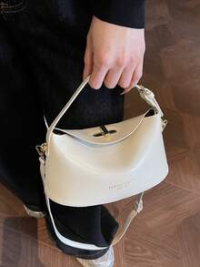 2026新款饺子造型女士手提包，办公托特包 - 米色 - 查看 2