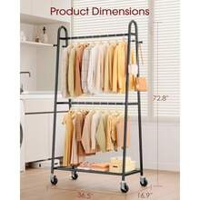 Ml Clotes Rack - Cloting Racks  Anging Clotes Wit Two Anging S 4 Ooks And Mes Self Triangular Coat Rack   Closet  36.5" X 6.9" X 72.8" Black - Black - View 6