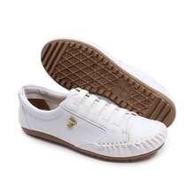 Comfortable Women's Lightweight Sneakers, Easy To Put On, Fashionable Moccasins/Shoes - 白色 - 查看 4