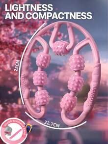 7 滚轮普拉提肌肉放松滚轮，身体及腿部按摩滚轮，抗橘皮组织按摩工具，瑜伽训练器材（含弹力带） - 彩色 - 查看 3