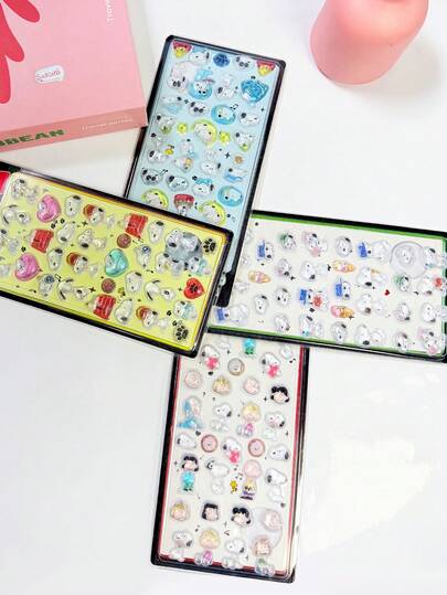 1张随机新款卡通贴纸，适合房间装饰，主题贴纸，精美礼物