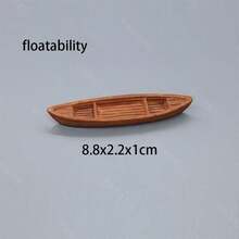 Mini Realistic Floating Boat Model Ornament, Can Be Used In Water, Micro Landscape, Fish Tank, Bonsai Decor, DIY Accessory - Multicolor - View 4