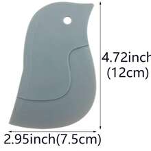 Scraper Oil Board, Penguin Soft Type Household Kitchen Oil Stain Scraper Baking Kitchen Small Tool - Grey - View 5