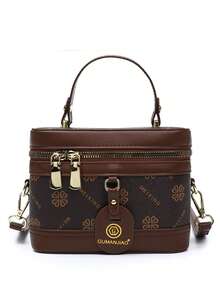Uniwersalna damska torba na ramię z geometrycznym wzorem, regulowany pasek, torba typu crossbody, torba typu box, konstrukcja z klapką, odpowiednia do podróży, na zakupy, randki, idealny prezent dla kobiet, nastolatek, studentek, początkujących i pracujących kobiet, do biura, szkoły, pracy, biznesu, dojazdów do pracy, na zewnątrz, w podróży, na piknik itp. - Wielokolorowe - Zobacz 11