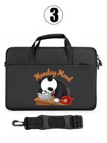 动物系列笔记本电脑包，配有肩带和线缆整理器，印有可爱的“工作小猫、小狗、熊猫、DJ鸭和健身仓鼠”图案。这款便携式笔记本电脑包象征着友谊和家庭。这款笔记本电脑包防水、柔软、透气、耐用且富有弹性。笔记本电脑包、笔记本电脑保护套、电脑包、笔记本电脑包、防水旅行必备品、旅行用品、男士笔记本电脑包、女士笔记本电脑包 - 彩色 - 查看 13