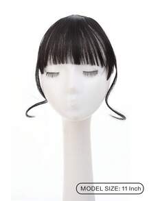 女士龙须刘海假发，顶部逼真自然刘海，直刘海，发际线合成假发发夹，发爪，发卡，发夹，发卡，发饰，夏季，假日，旅行 - 彩色 - 查看 3