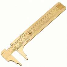 Ultra Precision Measuring Vernier Caliper, 100mm Dual Scale Measuring Tool, Durable Brass Material, Metric/Imperial MM Inch, Durable Metal For Jewelry Making And Precision Measurement, No Need For Power Supply, Jewelry Making Tools And Accessories - A - View 7