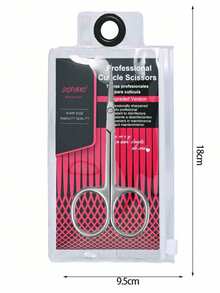 1把超细弧形角质层剪刀，多功能小型指甲护理工具，专业眉毛和睫毛修剪器 - 彩色 - 查看 6