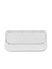 1pc Foldable Bathroom Shelf, Wall-Mounted Phone Holder Rack Near Toilet, No Drilling Required - White - View 7