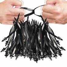 YONGRUN 10/20/50/100PCS Nylon Zip Tie Push In Wire Harness Zip Tie Fixing Clip Self-Locking Nylon Zip Tie Automotive Cable Management Fastening Zip Tie Automotive Accessories - A - View 5