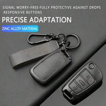 Car Key Fob Cover (With Key Chain) - Suitable For Audi A1, A3, A4 8P, 7.99L, 8V, A5, B6, B7, A6, A7, C5, C6, Q2, Q3, Q5, Q7, 4F, S3, S4, S6, RS3, TT Models - Minimalist & Fashionable Design - Multicolor - View 1