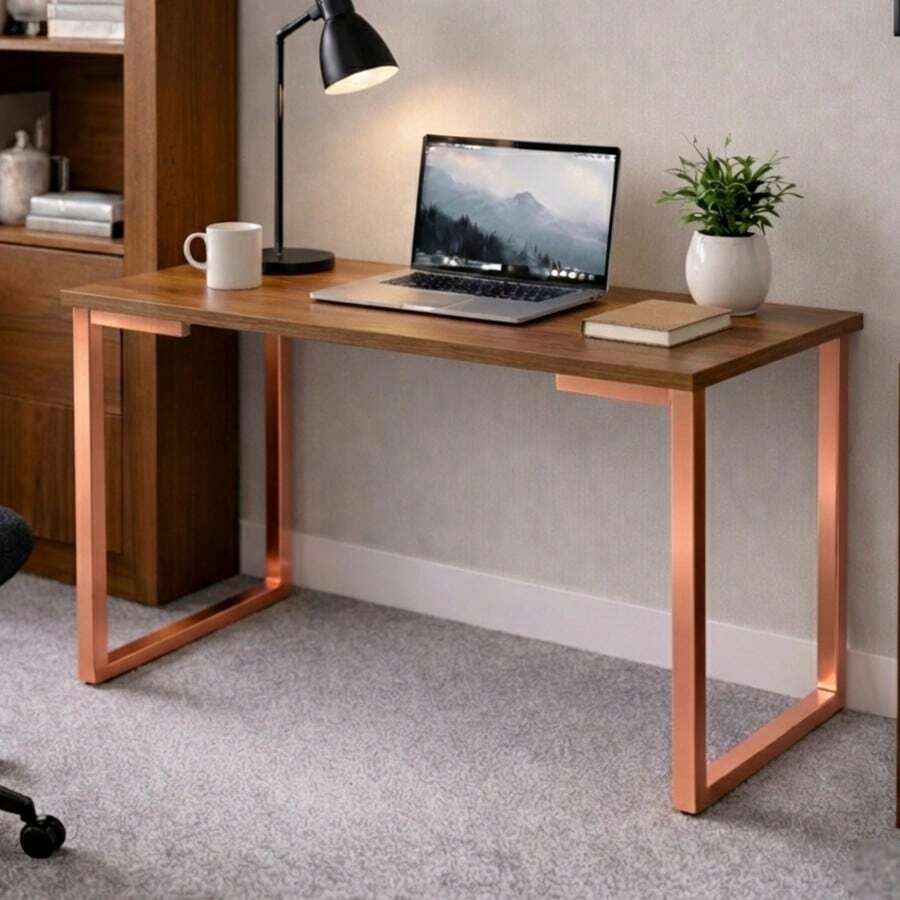 Buffet Table/Sideboard/Industrial Style With Copper Legs 90x45x76 - 鏽棕色 - 查看 1